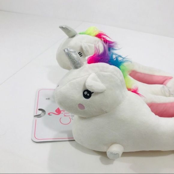 Critter Creations Unicorn Slippers, White, 9-10 - Picture 3 of 9